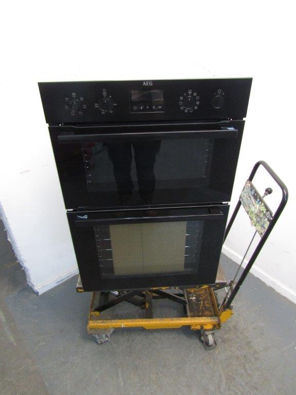 AEG DCB535060B Double Oven Built In Black GRADE B