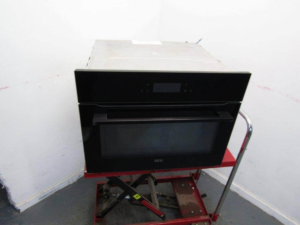 AEG KMK768080B Microwave Oven Combination Built In Compact Black GRADE B