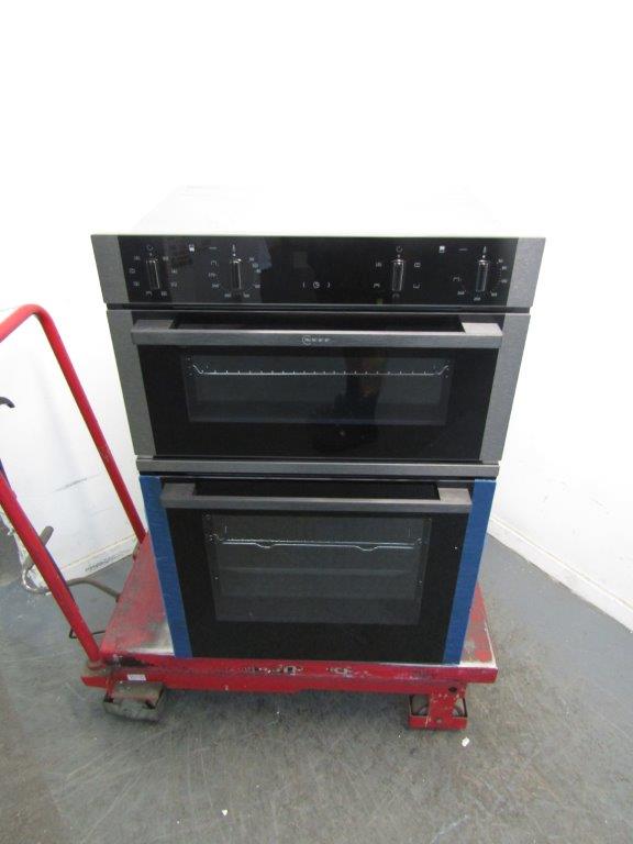 Neff U1ACE2HG0B Double Oven Electric Built In Black & Graphite Trim GRADE A