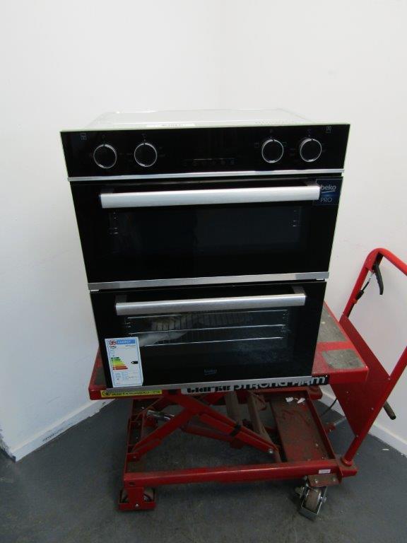 Beko BBXTF25300X Double Oven Built Under Electric in Black & Silver GRADE A
