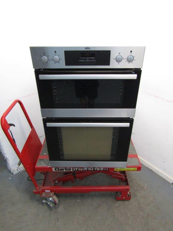 AEG DEB331010M Double Oven Electric Built in in Stainless Steel GRADE B