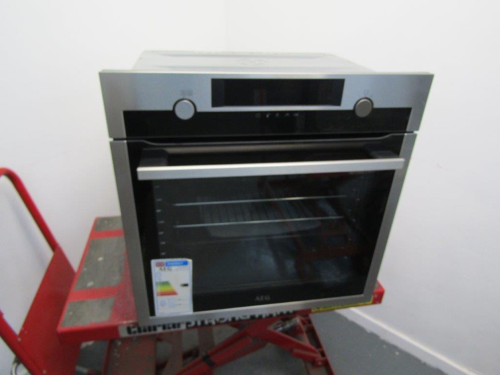 AEG BPE556060M Single Oven Electric Built in Pyrolytic Stainless Steel GRADE B