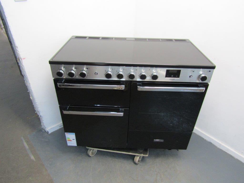 Rangemaster EDGE DELUXE EDDL0110EIGBLK 110cm Induction Range Black & Chrome GRADE A