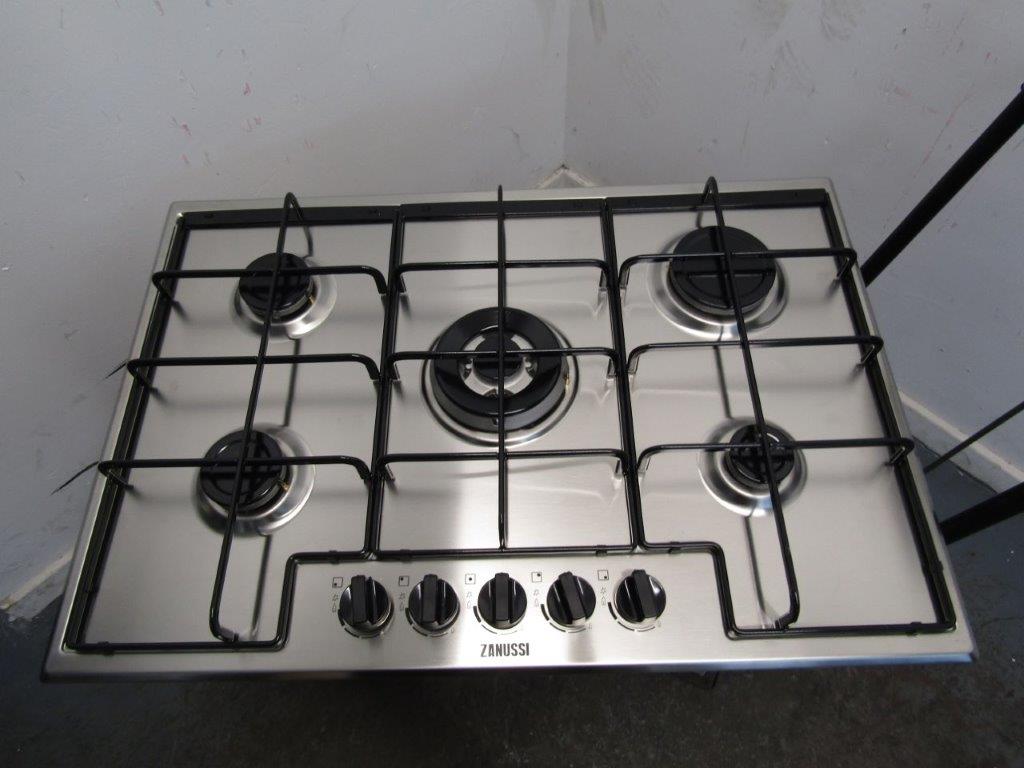 Zanussi ZGNN752X Gas Hob 75cm 5 Burner in Stainless Steel GRADE B