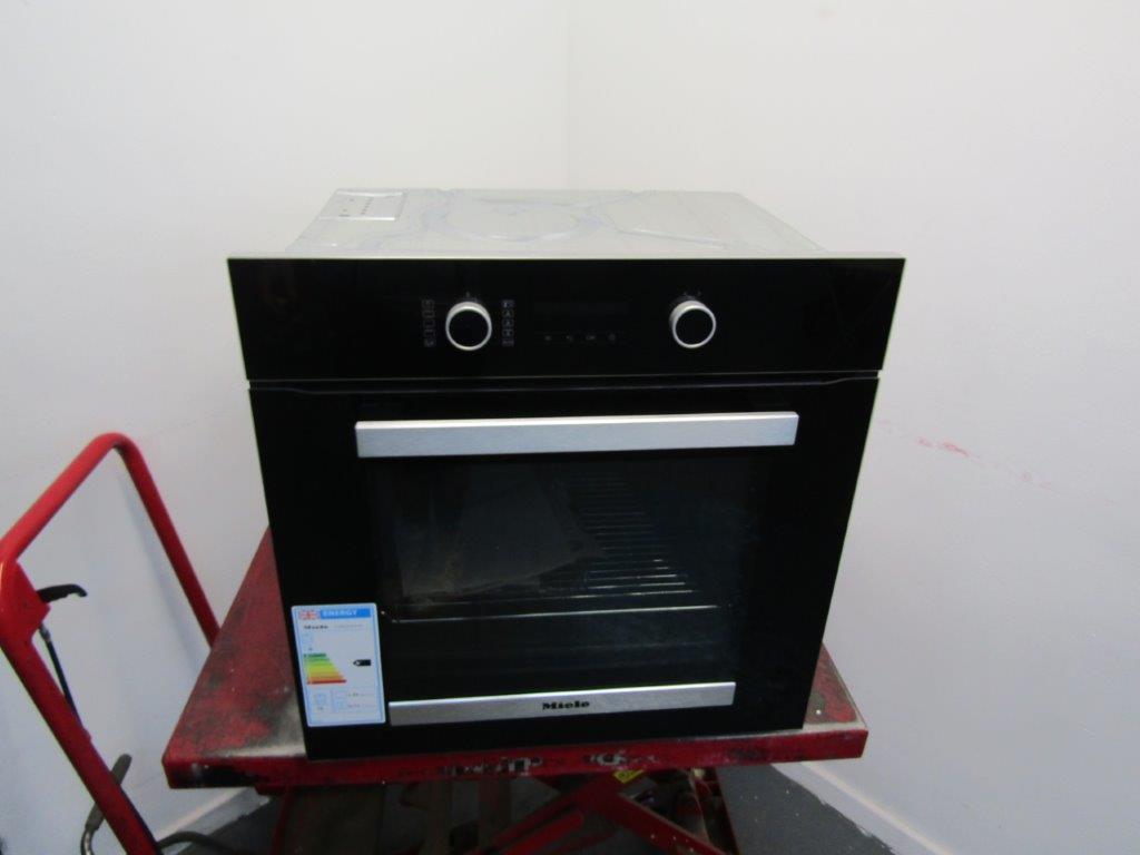 Miele H2465B Single Built In Electric Oven Steel Obsidian Black GRADE A
