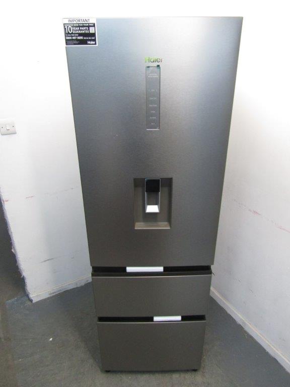 Haier HTW5618EWMG 3 Door Fridge Freezer Frost Free Stainless Steel GRADE B