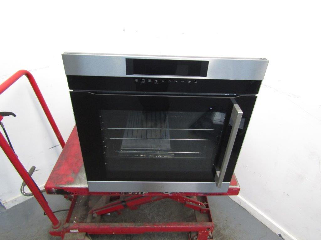 AEG BPK744L21M Single Oven Built In Left Hand Stainless Steel GRADE B