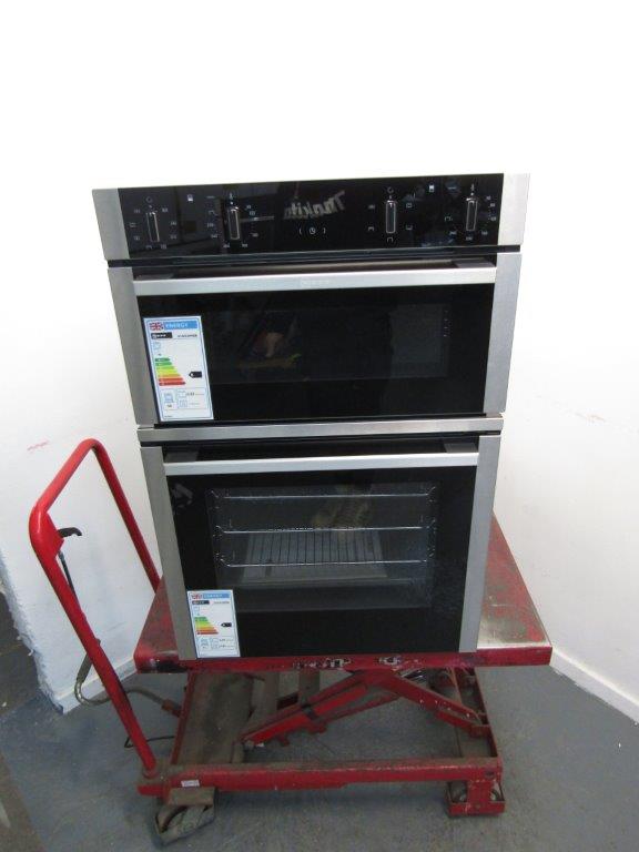 Neff U1ACE2HN0B Double Oven Electric Built In Black & Stainless Steel GRADE B
