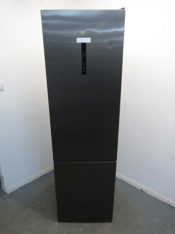 AEG RCB736E3MB Fridge Freezer 60cm in in Black Steel GRADE B