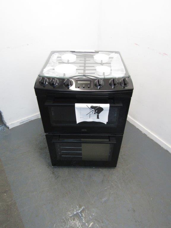 AEG CGX6130ACB Gas Cooker 60cm Double Oven Black GRADE A