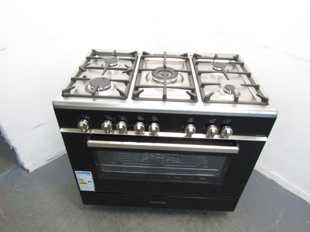 Kenwood CK306 Range Cooker 90cm Dual Fuel in Black and Chrome GRADE B