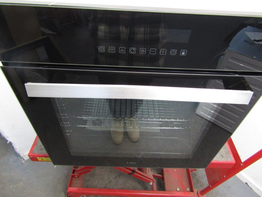 CDA SK511BL Single Oven Built In Electric Pyrolytic LCD in Black GRADE B