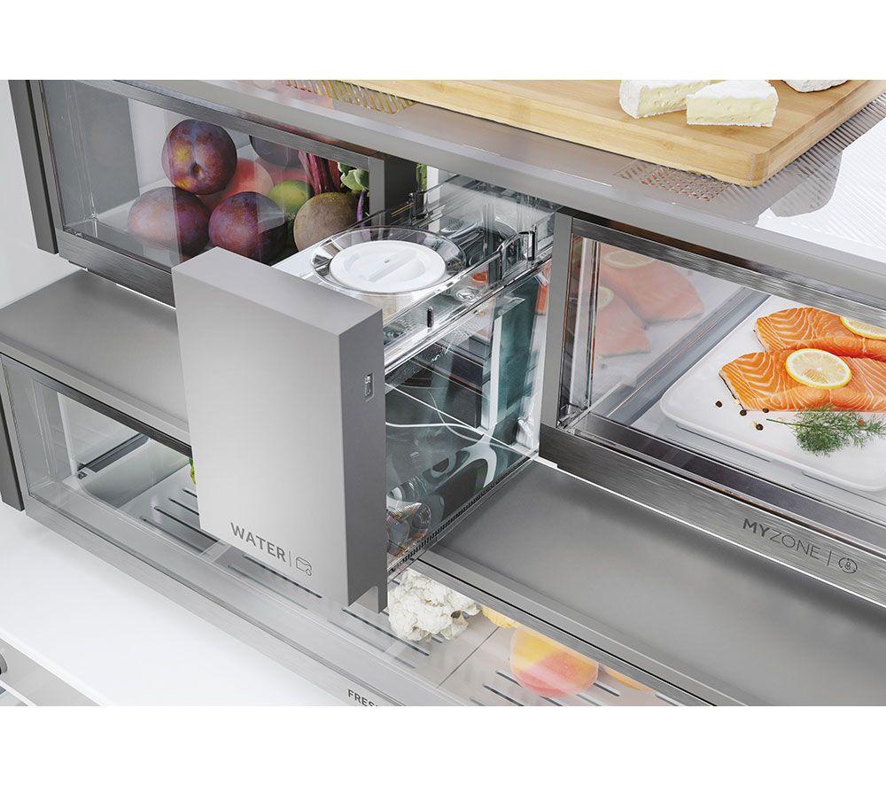 Haier HFR79F19EFGK Series 7 Fridge Freezer 4 Door Saphire Glass Finish