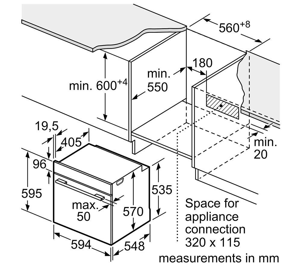 Bosch HQA574BS3B Single Oven Electric in Stainless Steel