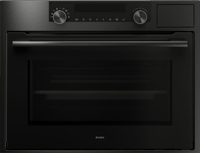 Asko OCM8478B Built in Combi Steam Microwave Oven in Black GRADE B