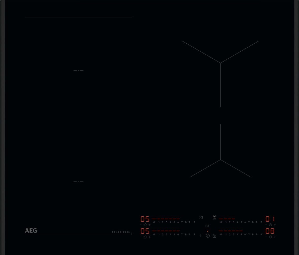 AEG NII64B10AB 60cm FlexiBridge Induction Hob SenseBoil in Black