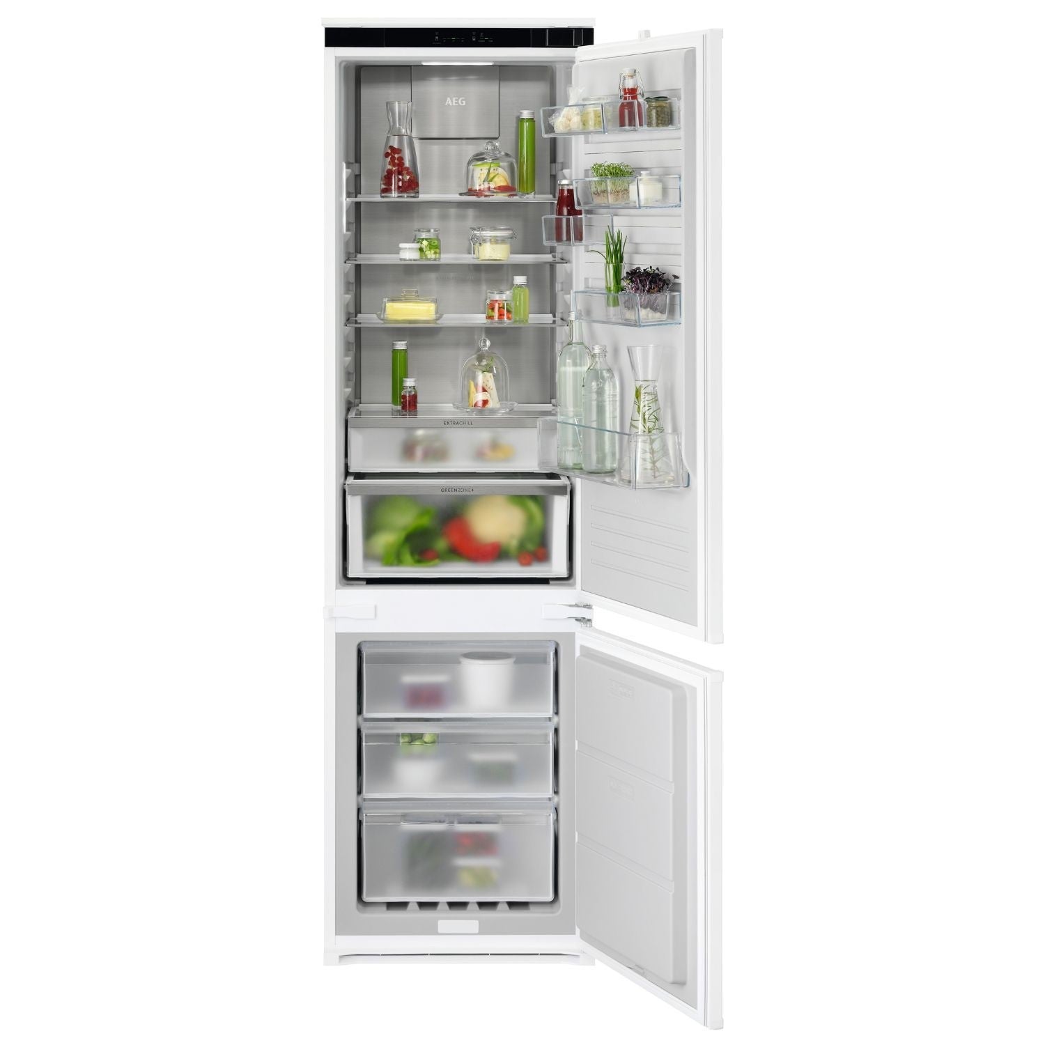 AEG NSC8M192DS Fridge Freezer Integrated Extra Tall 70:30 Frost Free GRADE A