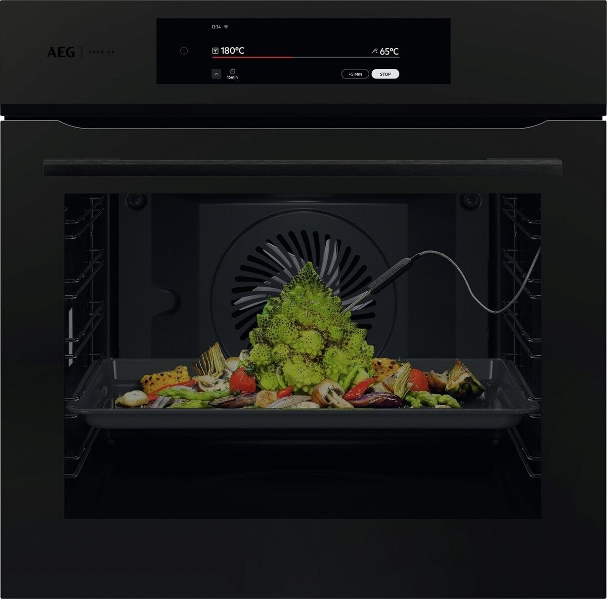 AEG PO9000PT Single Oven Built-In Pyrolytic in Black GRADE A