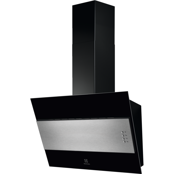 Electrolux LFV316Y 60cm Designer Angled Hood in Black & Stainless Steel