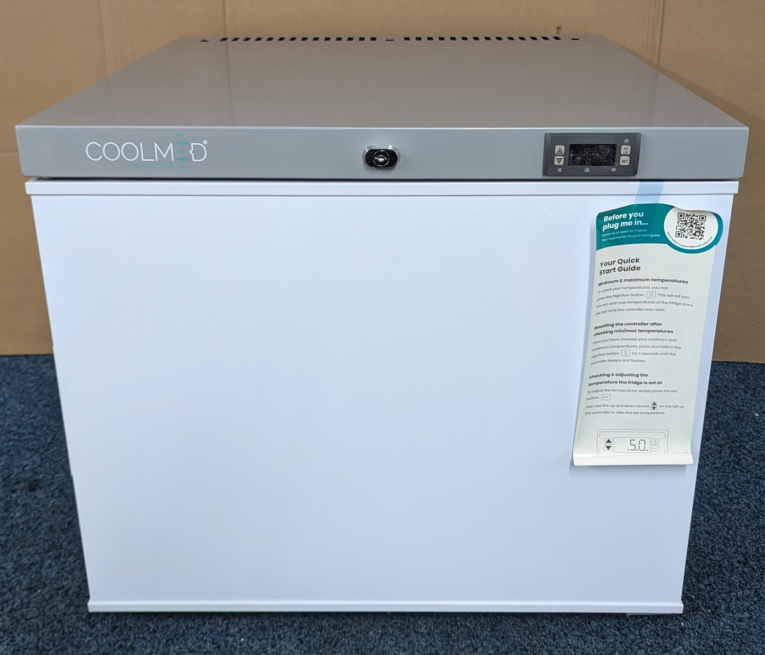 CoolMed CMLFZ47 Laboratory Freezer 47L Solid Door in White Grade A