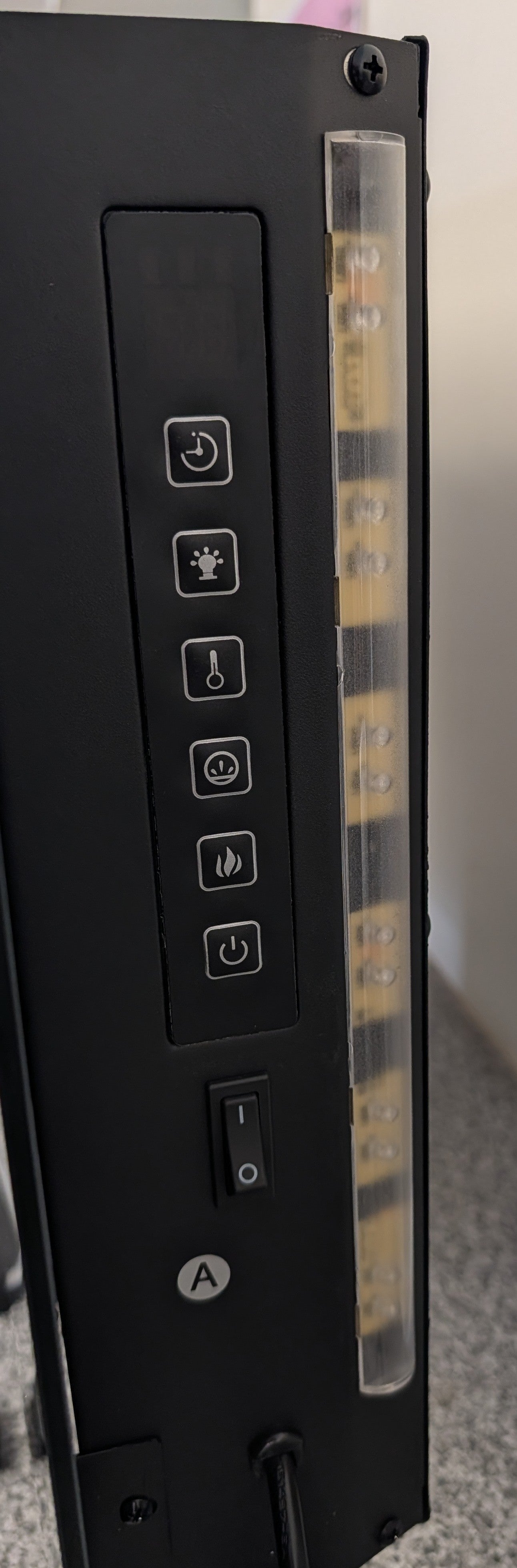 Cata ICONCV915BK 99cm Pedestal / Wall Mounted Curva Electric Fire in Black with Remote