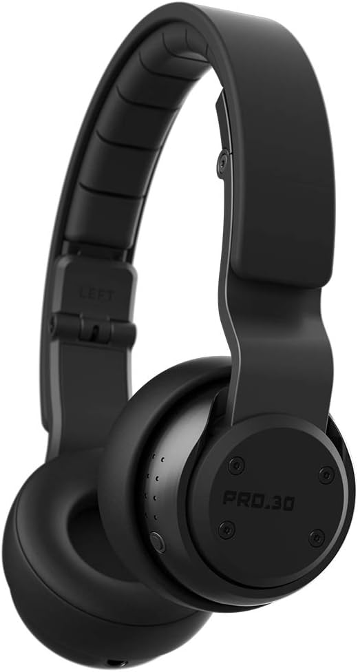 Munitio PRO30 Tactical Wireless Headphones in Brushed Black