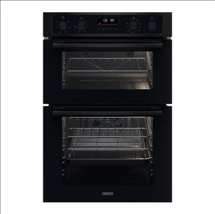 Zanussi ZKCNA7KN Double Oven Built in Electric in Black