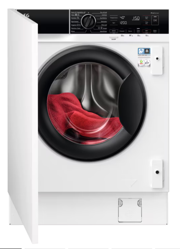 AEG L7WC84636BI Washer Dryer Fully Integrated 8kg + 4kg 1600rpm White GRADE B