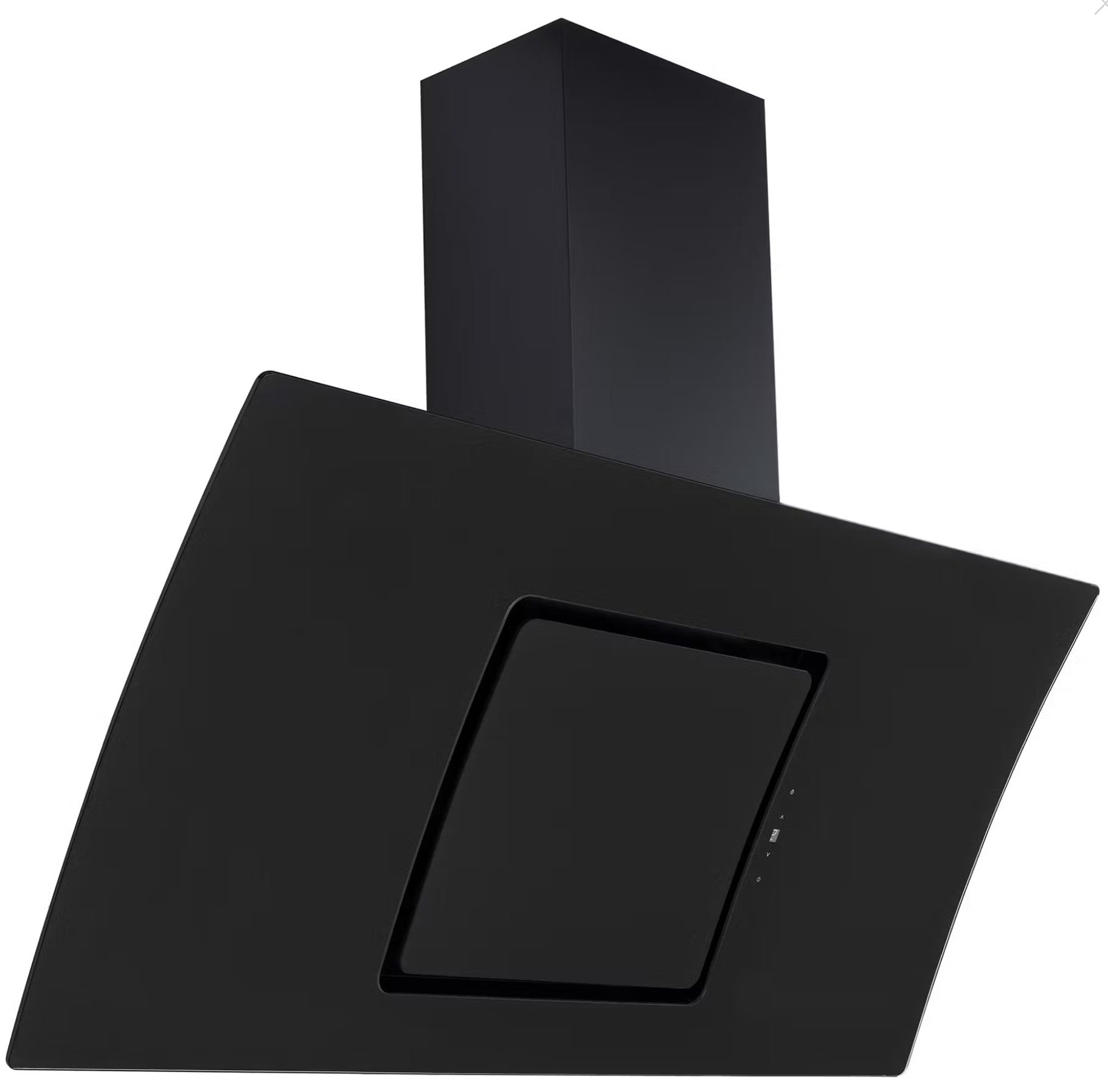 Cata UBCUR90BK 90cm Angled Curved Cooker Hood Black