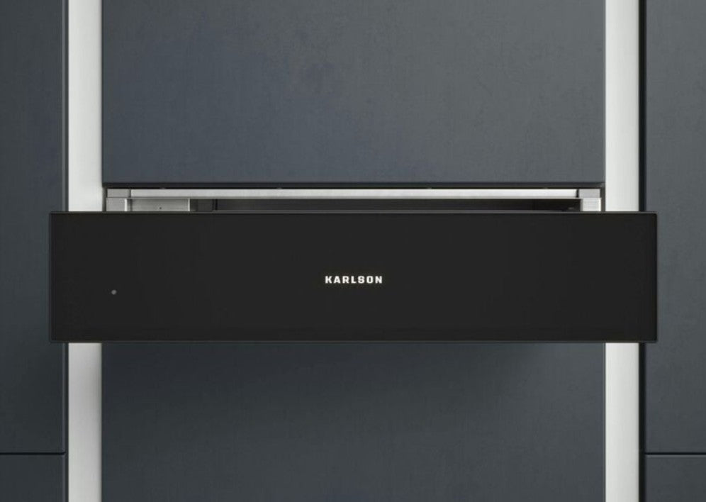 Karlson WRWD60BK 14cm High Warming Drawer in Black Glass