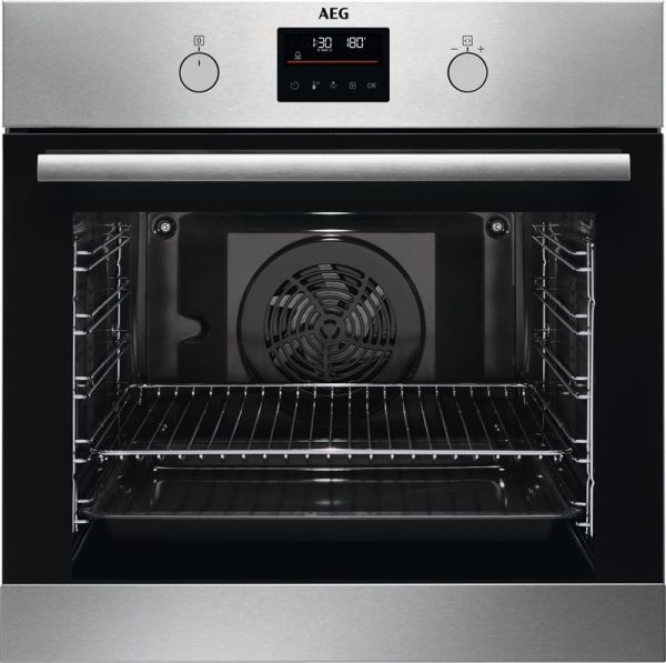 AEG BPS355061M Single Oven Built in Electric  in Stainless Steel