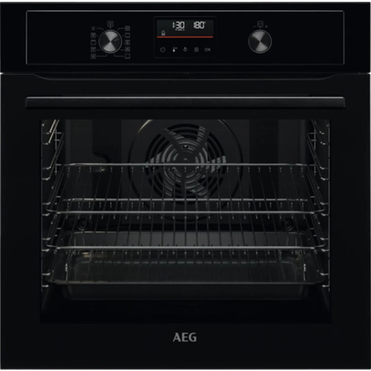 AEG BPX53506EB Single Oven Electric Built in Pyrolytic Black GRADE A