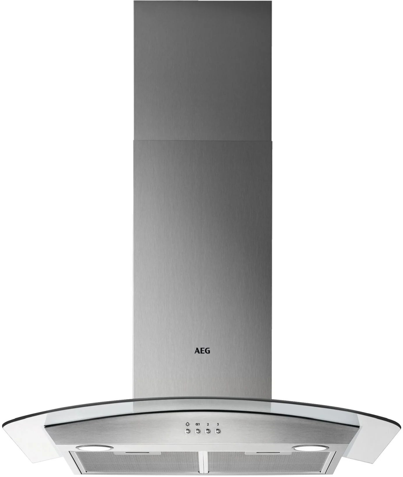 AEG DTX3840M Curved Glass Chimney Hood 80cm in Stainless Steel