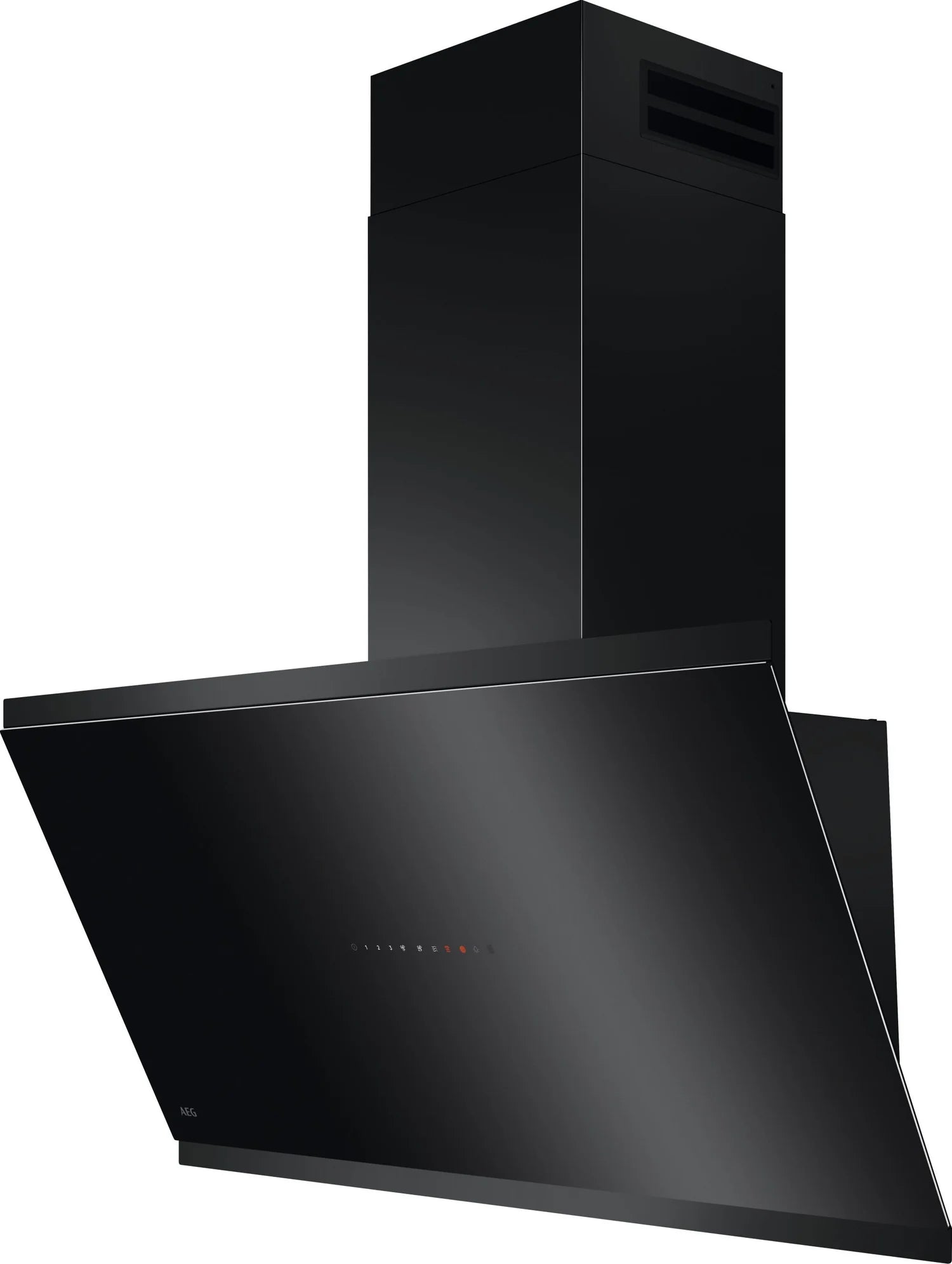 AEG GV77D91SB Chimney Hood 90cm Angled in Black