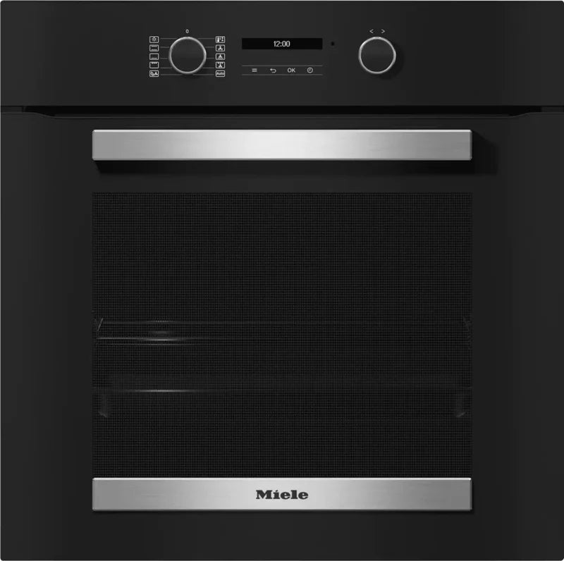 Miele H2465B Single Built In Electric Oven Steel Obsidian Black GRADE A