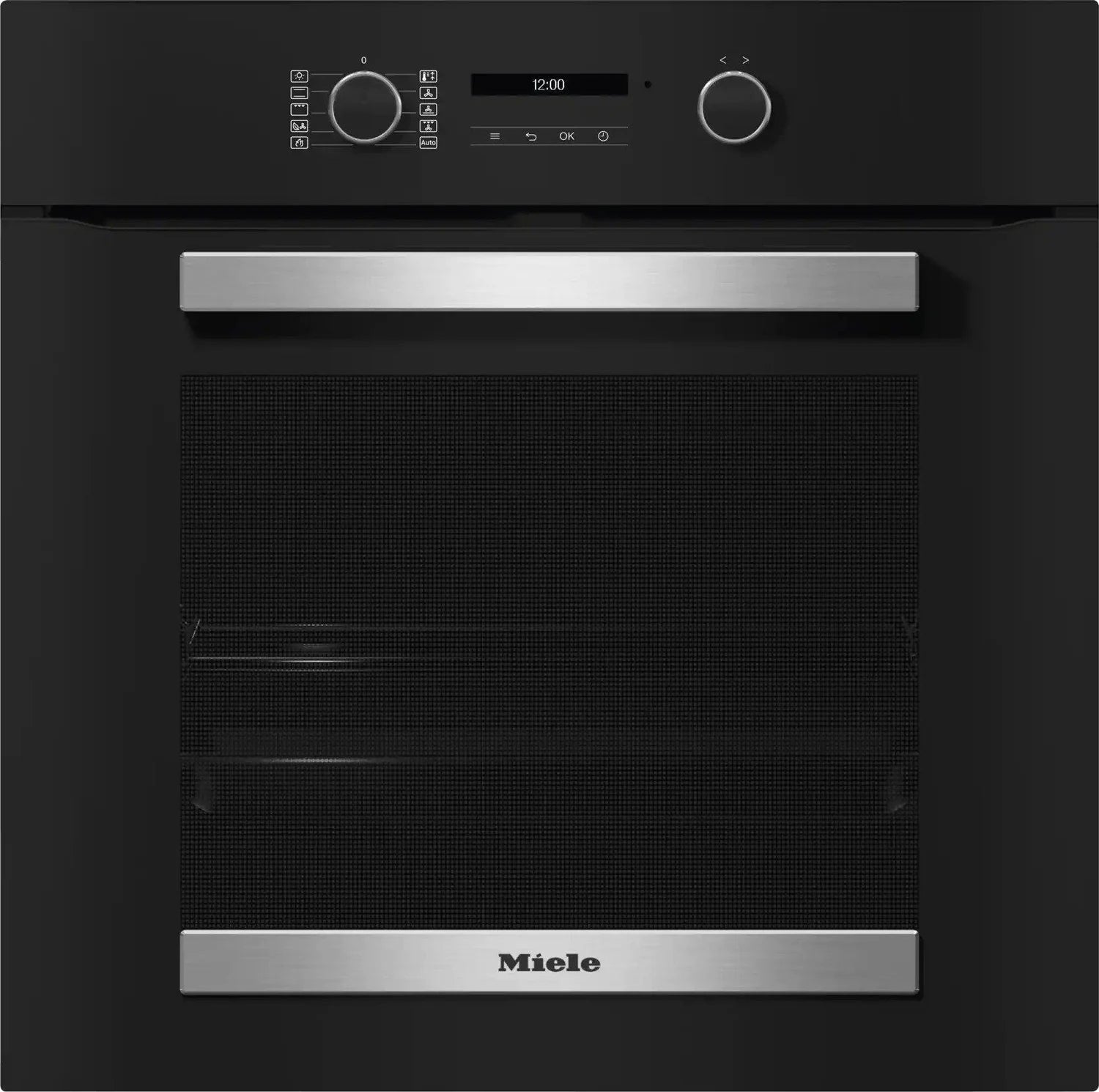 Miele H2465BP Single Built In Electric Oven Stainless Steel / Obsidian Black GRADE A