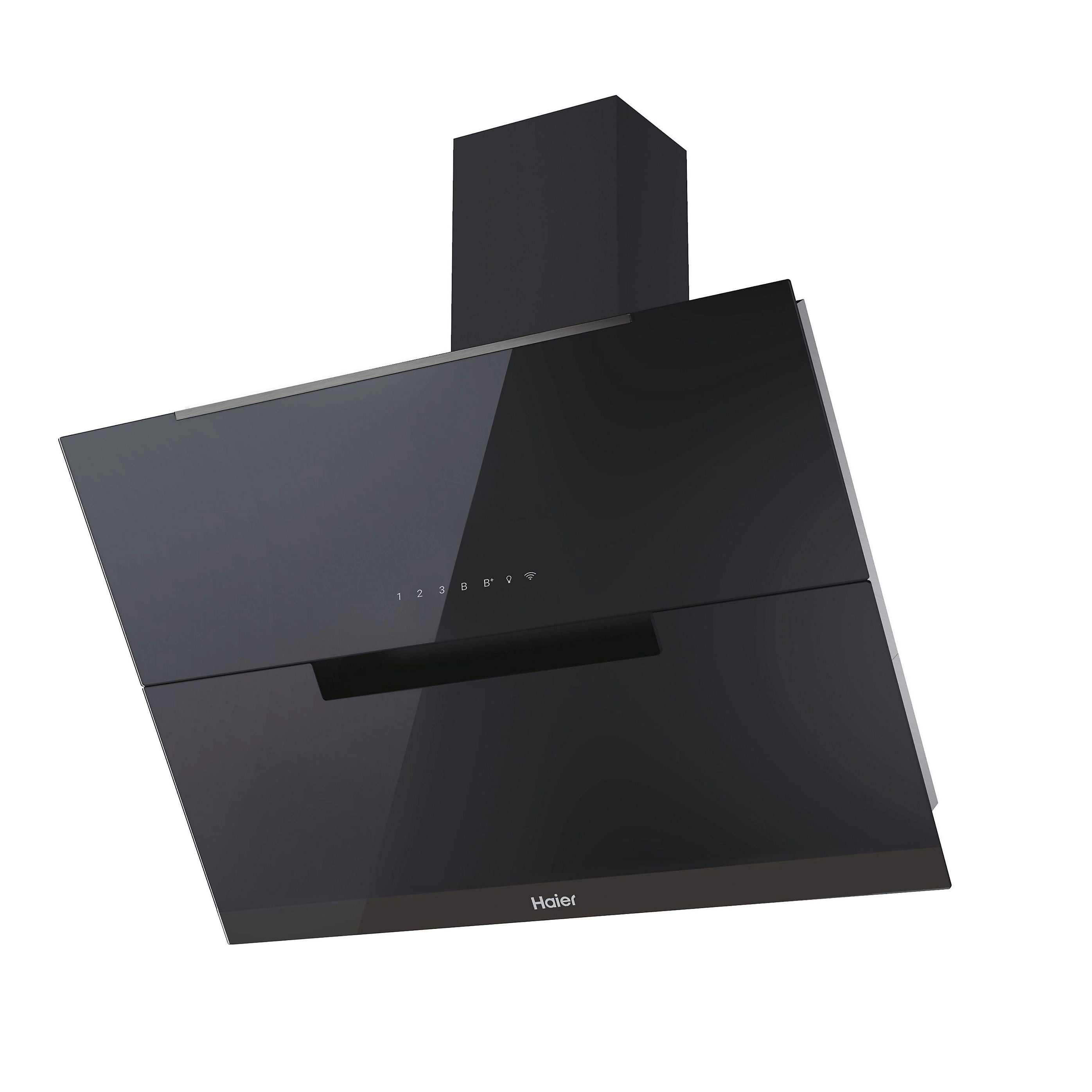 Haier HADG9CS46BWIFI 90cm Angled Glass Cooker Hood in Black