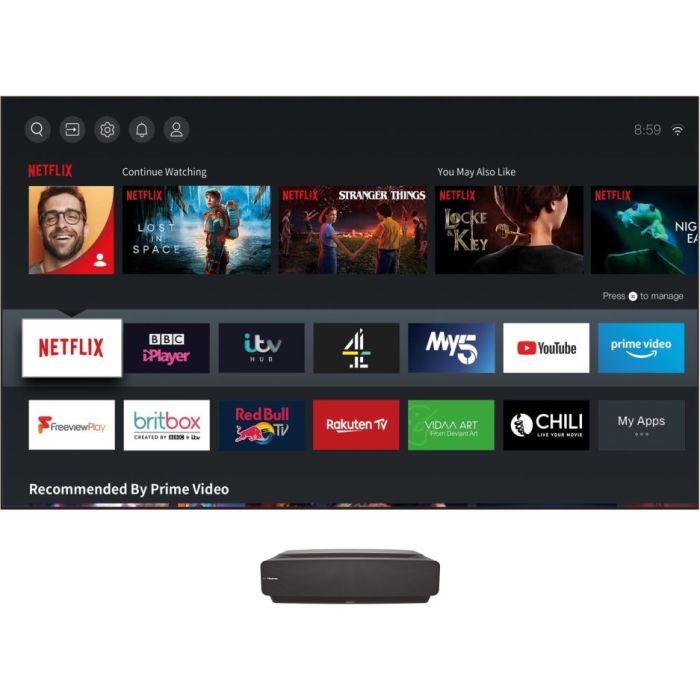 HiSense 100L5FTUK 100" Ultra Short Throw Smart 4K Laser Projector