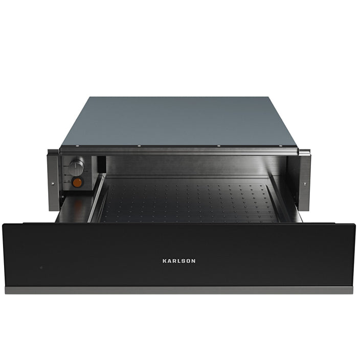 Karlson WRWD60BK 14cm High Warming Drawer in Black Glass