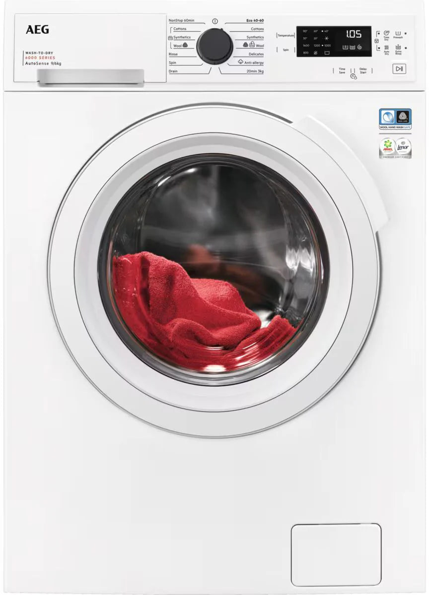 AEG LWX60966B Washer Dryer 9kg + 6kg 1600 rpm White GRADE A