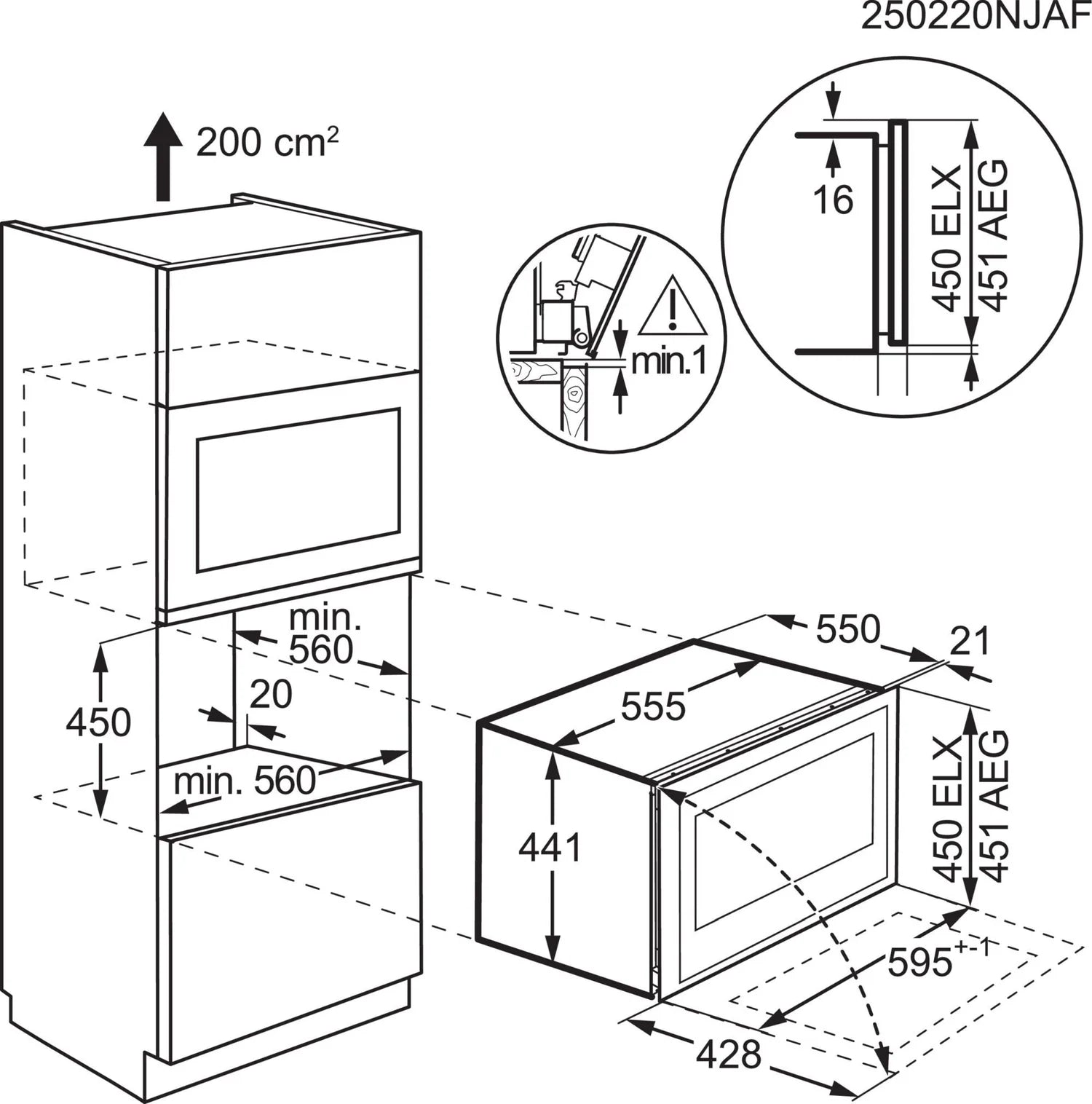 AEG NKW8P21KAB Built In Drop Door Wine Cooler Gloss Black