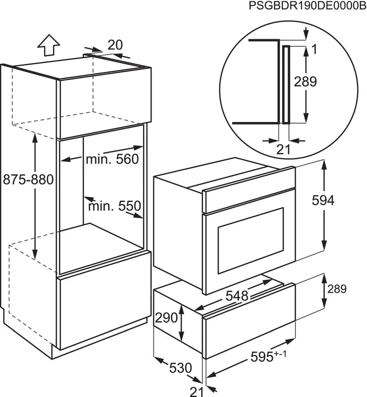 AEG OD8K21B Warming Drawer 29cm in Black
