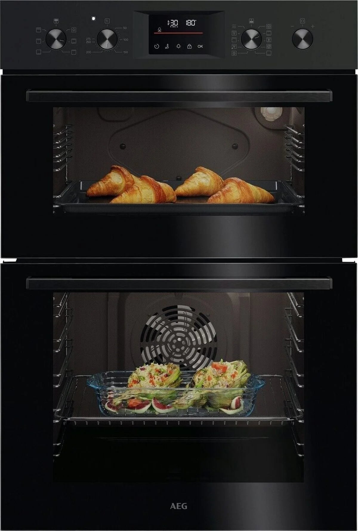 AEG OU5CP40B Double Oven Built Under in Black