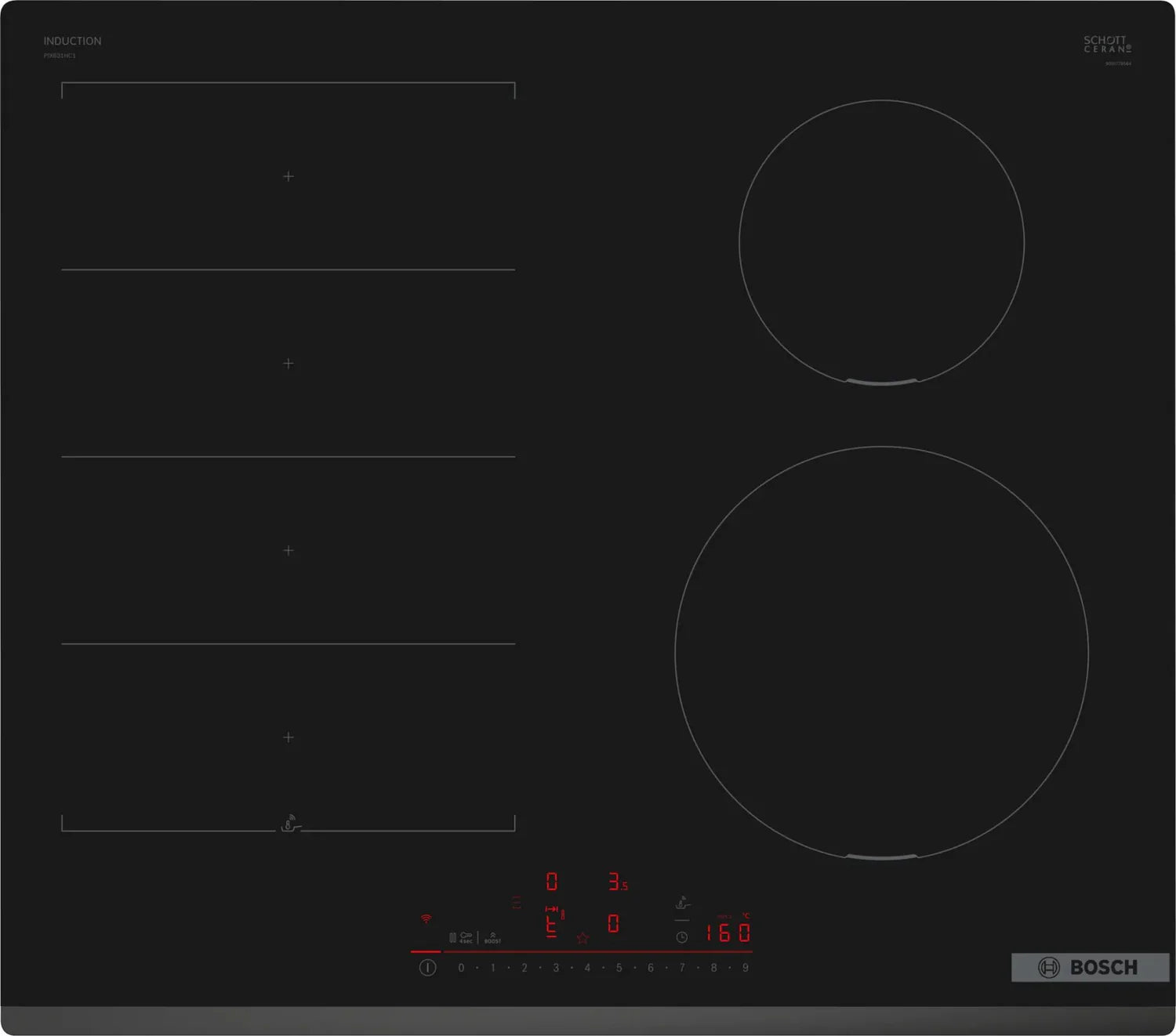 Bosch PIX631HC1E Induction Hob 60cm 4 Zone in Black