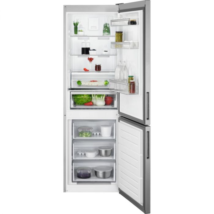 AEG RCB632E2MX 60cm Frost Free Fridge Freezer in Stainless Steel GRADE B