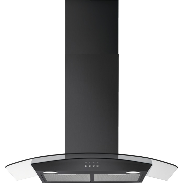 Zanussi ZFLX29K Chimney Hood 90cm with Curved Glass in Black