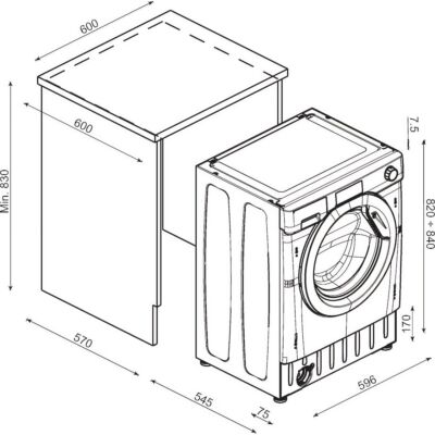 Haier HWQ90B416FWBR-80 Washing Machine Integrated 9kg 1600rpm Black