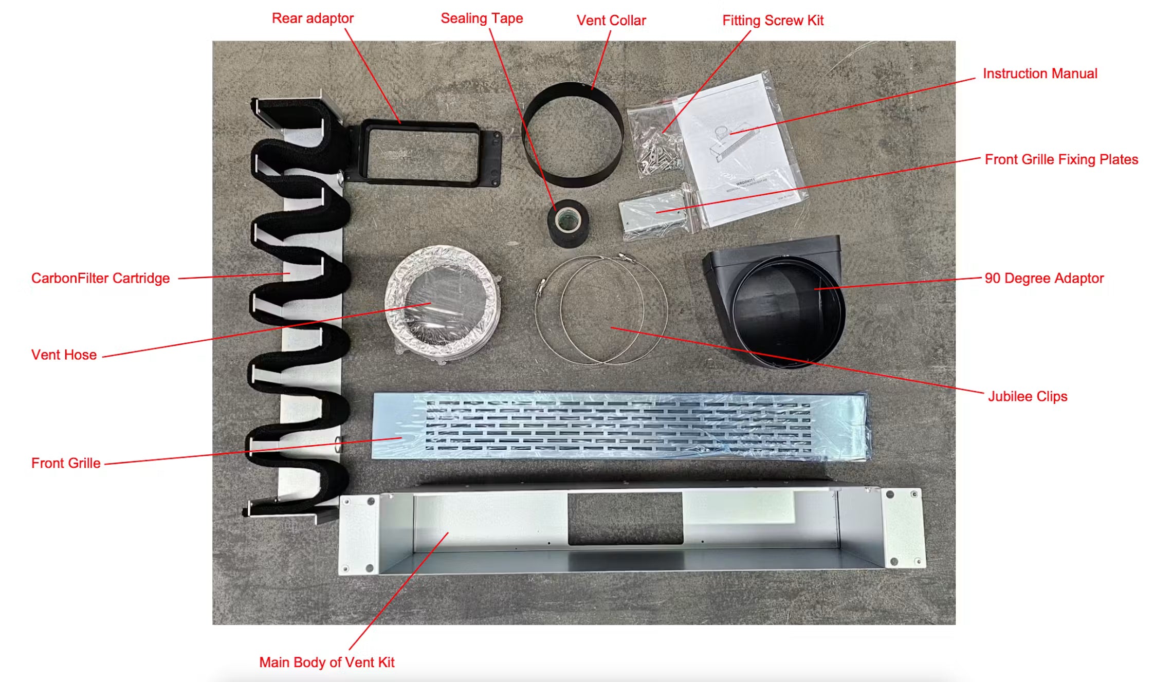 Cata WRDDKIT1 Vent Kit for WRDDH77 Combo Hob Hood