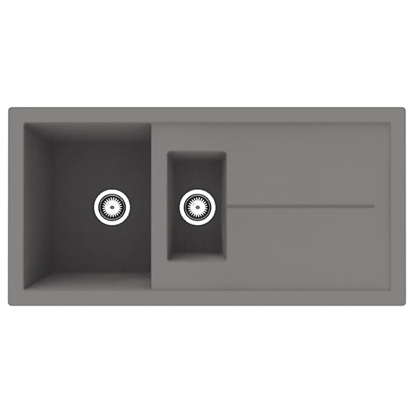 SIA NALI15GR 1.5 Bowl Grey Composite Reversible Inset Sink GRADE B