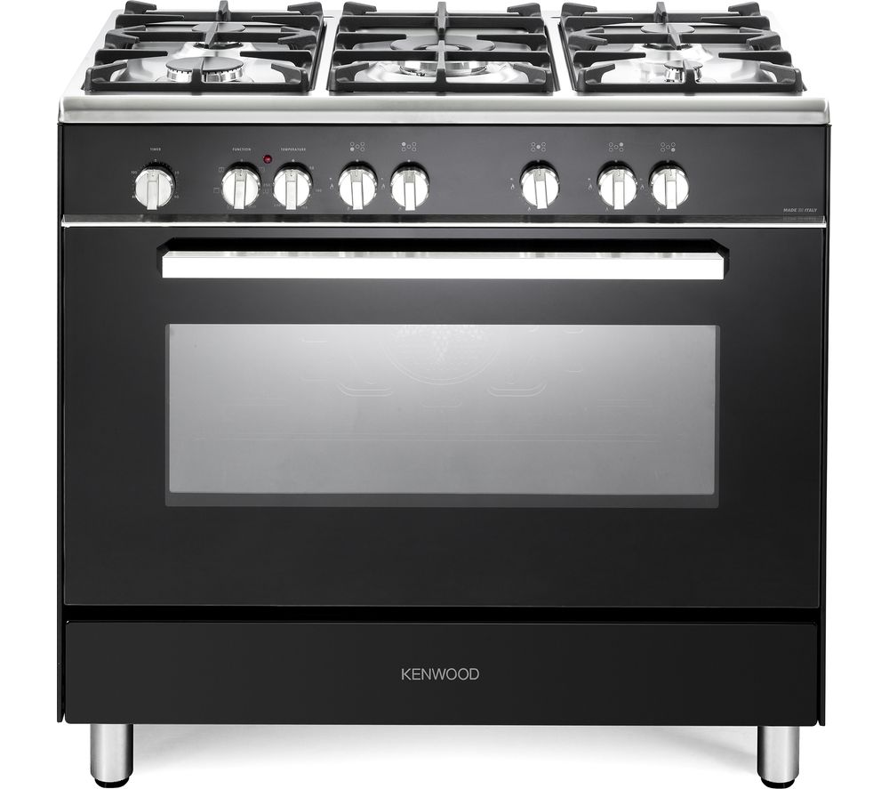 Kenwood CK306 Range Cooker 90cm Dual Fuel in Black and Chrome GRADE B